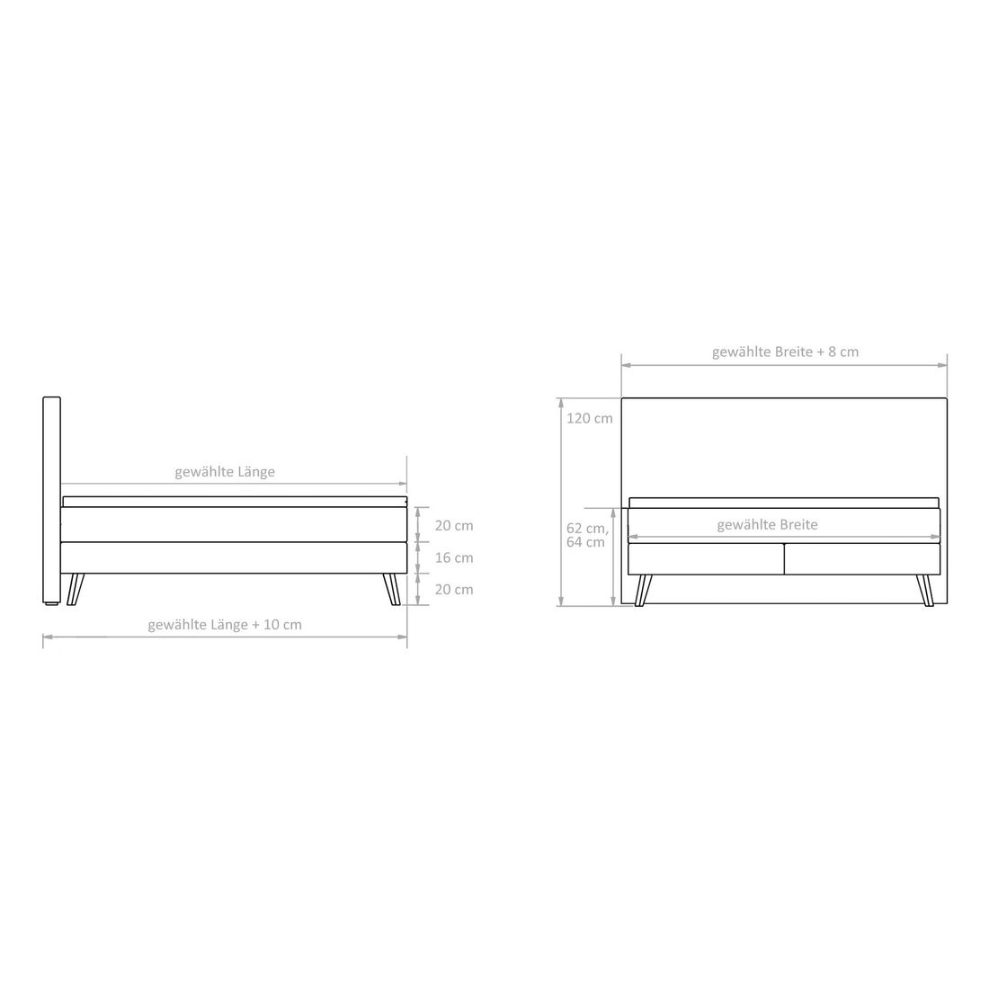 Boxspringbett Esra Webstoff