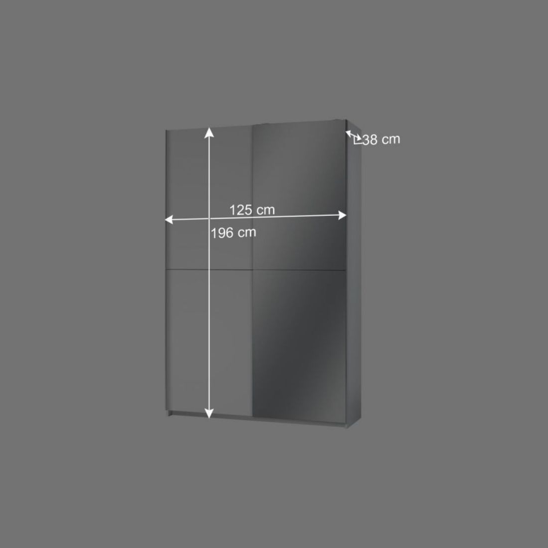 Schwebetüren-Kleiderschrank Nissa