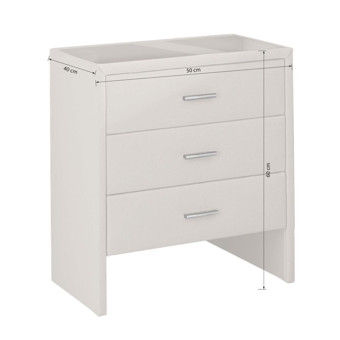 Polsternachttisch Vincenzo Komfort Plus H 60cm