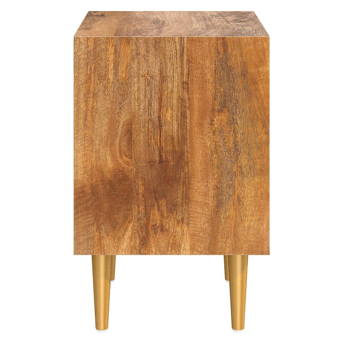 HOMELIV. Nachttisch Asmara Mango Massivholz H 55cm