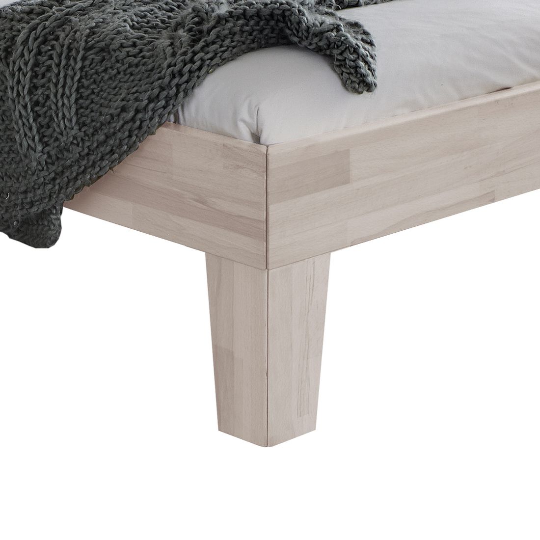 Bett Laredo Komfort Buche Massivholz ohne Kopfteil