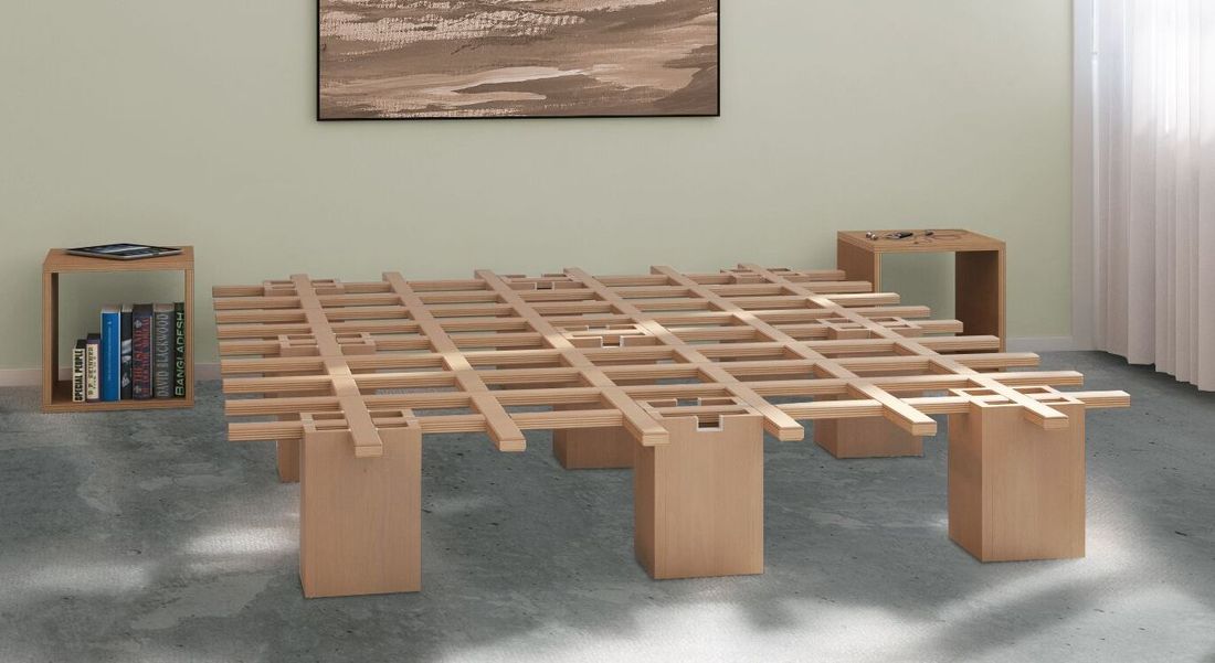 Tojo Bett System Buche Massivholz