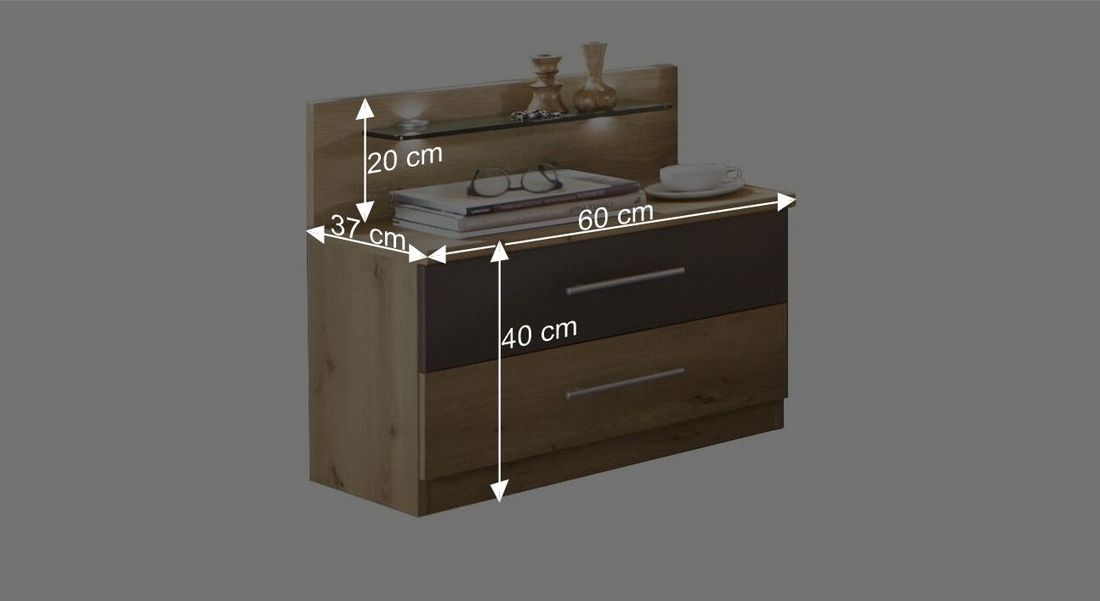 Nachttisch Atakama Eiche Dekor H 40cm