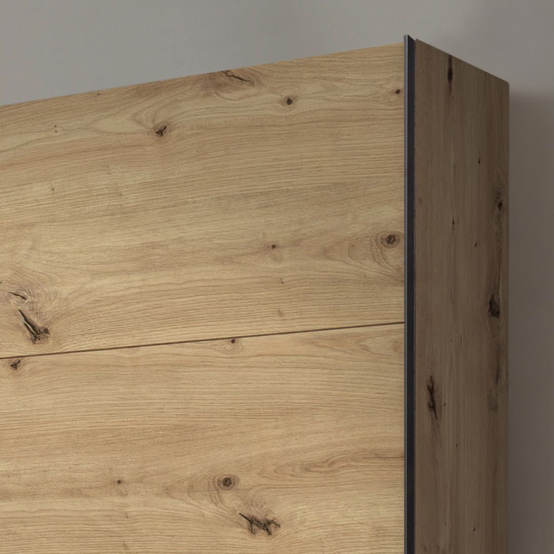 Schwebetüren-Kleiderschrank Gatia Eiche Dekor