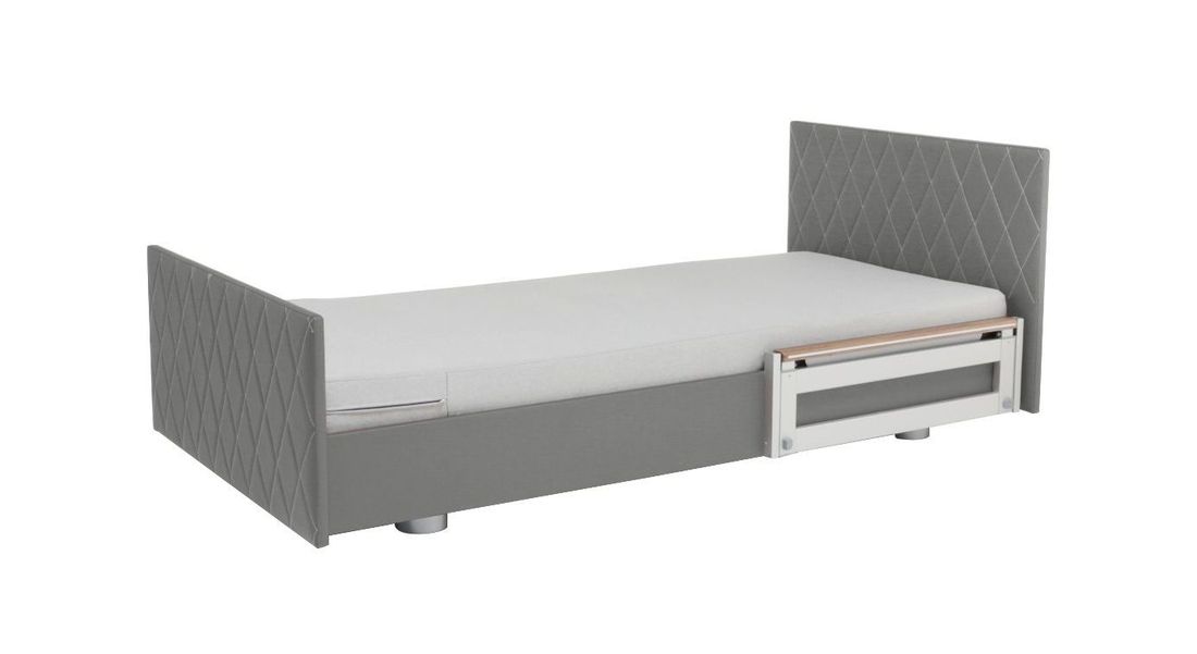 Komfortbett mit Pflegebett-Funktion Borkum Kunstleder mit Tellerrost