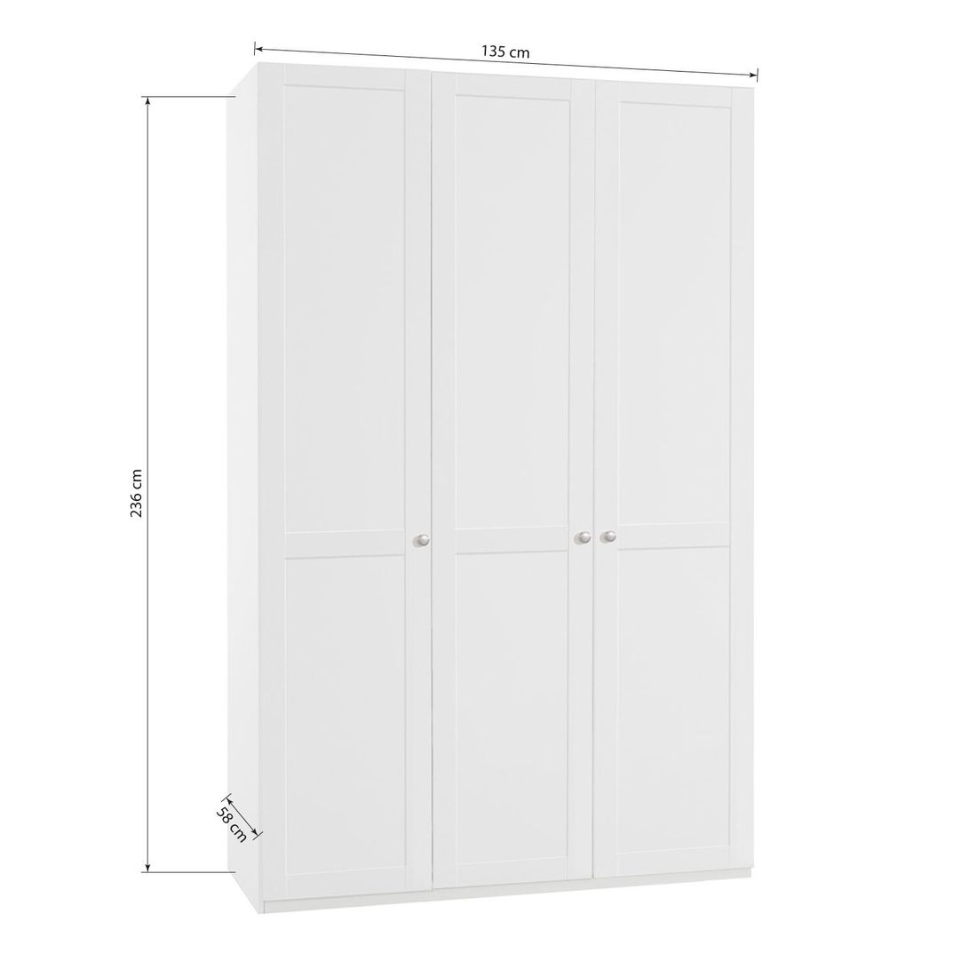 Drehtüren-Kleiderschrank Alvito
