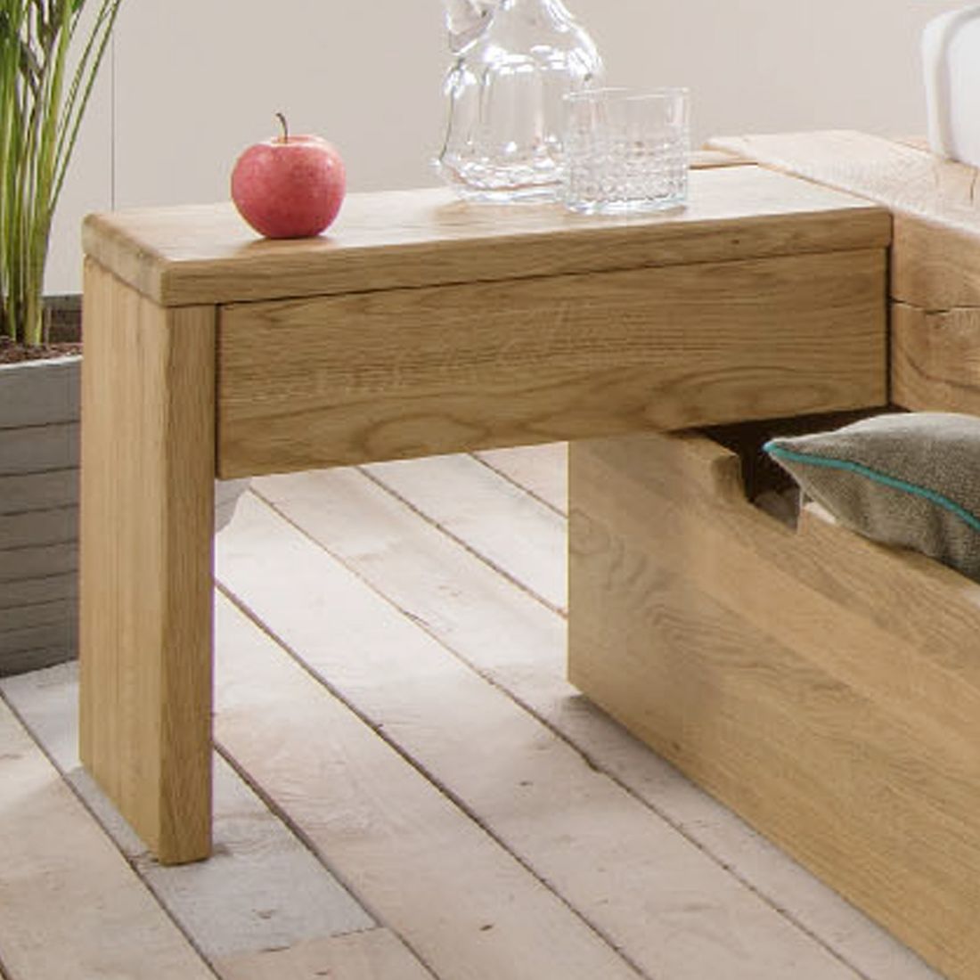 Nachttisch Doba Wildeiche Massivholz H 40cm