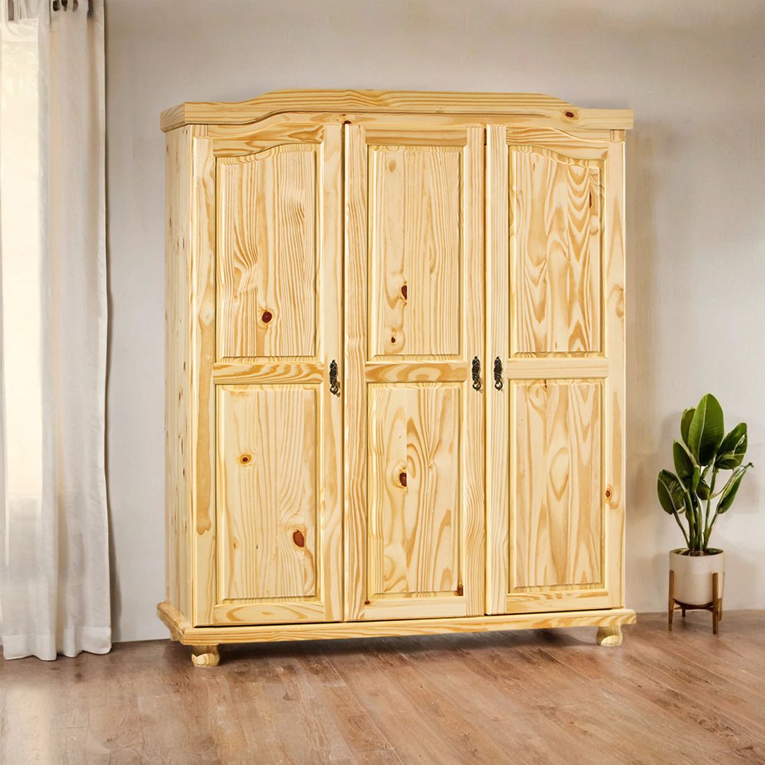 Drehtüren-Kleiderschrank Innsbruck Kiefer Massivholz