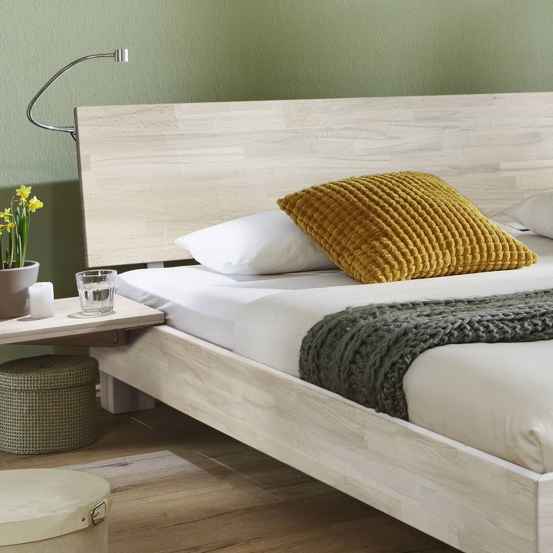 Bett Lesina Buche Massivholz