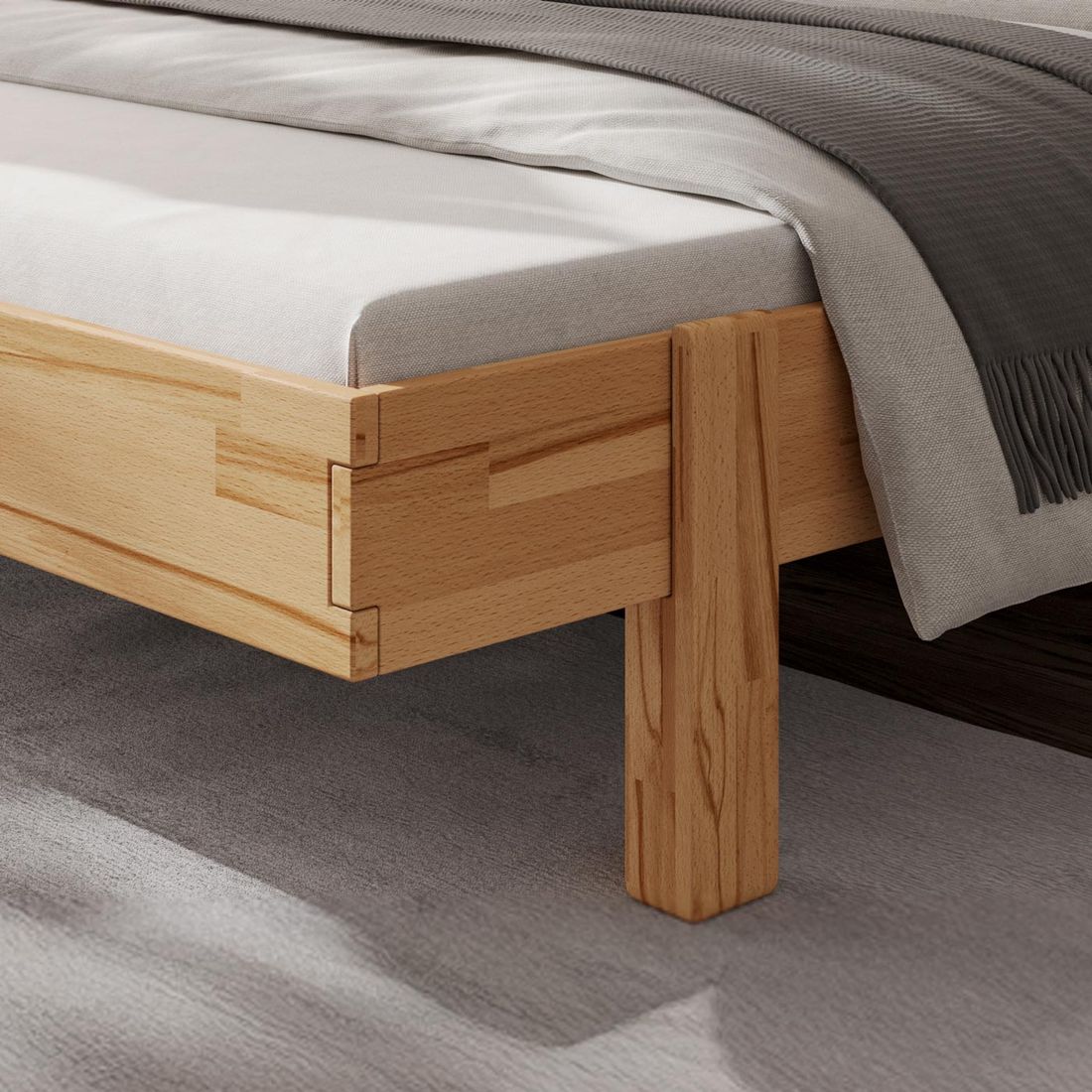 Bett Levisa Kernbuche Massivholz