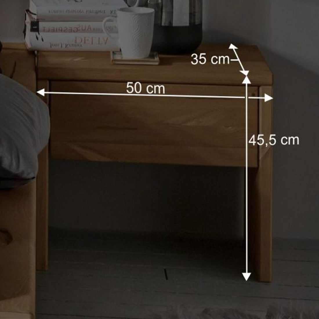 Nachttisch Krista Kiefer Massivholz H 46cm