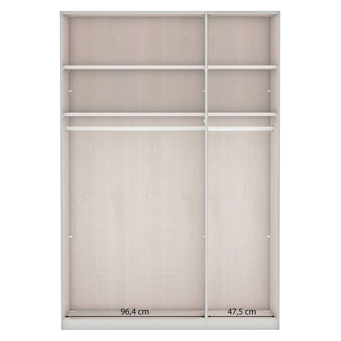 Drehtüren-Kleiderschrank Sapitwa mit Spiegel H 216cm