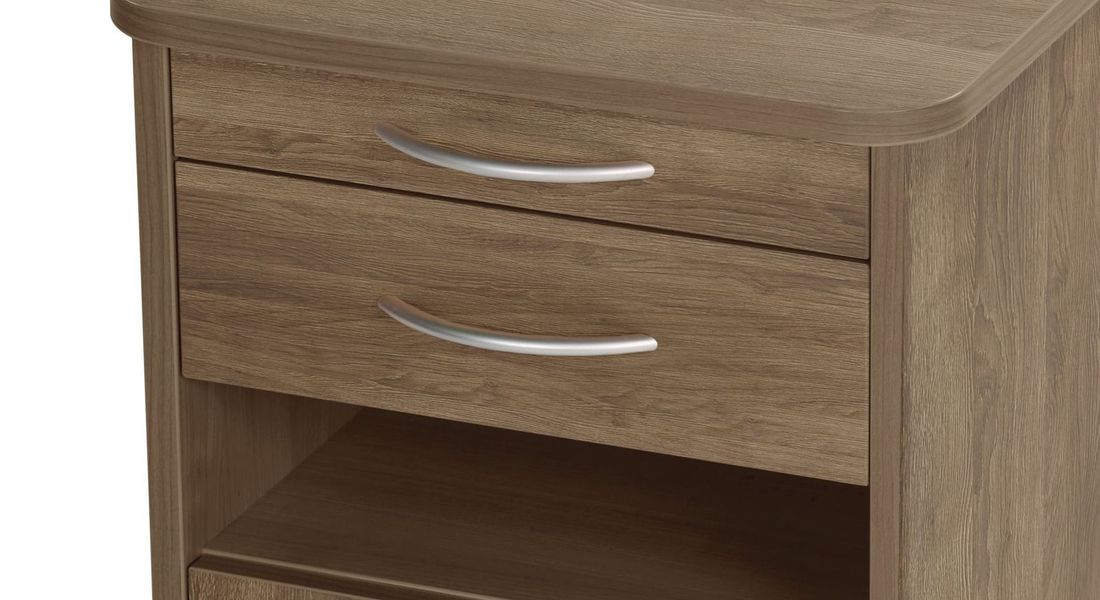 Nachttisch Usedom Eiche/Akazie Dekor H 65cm