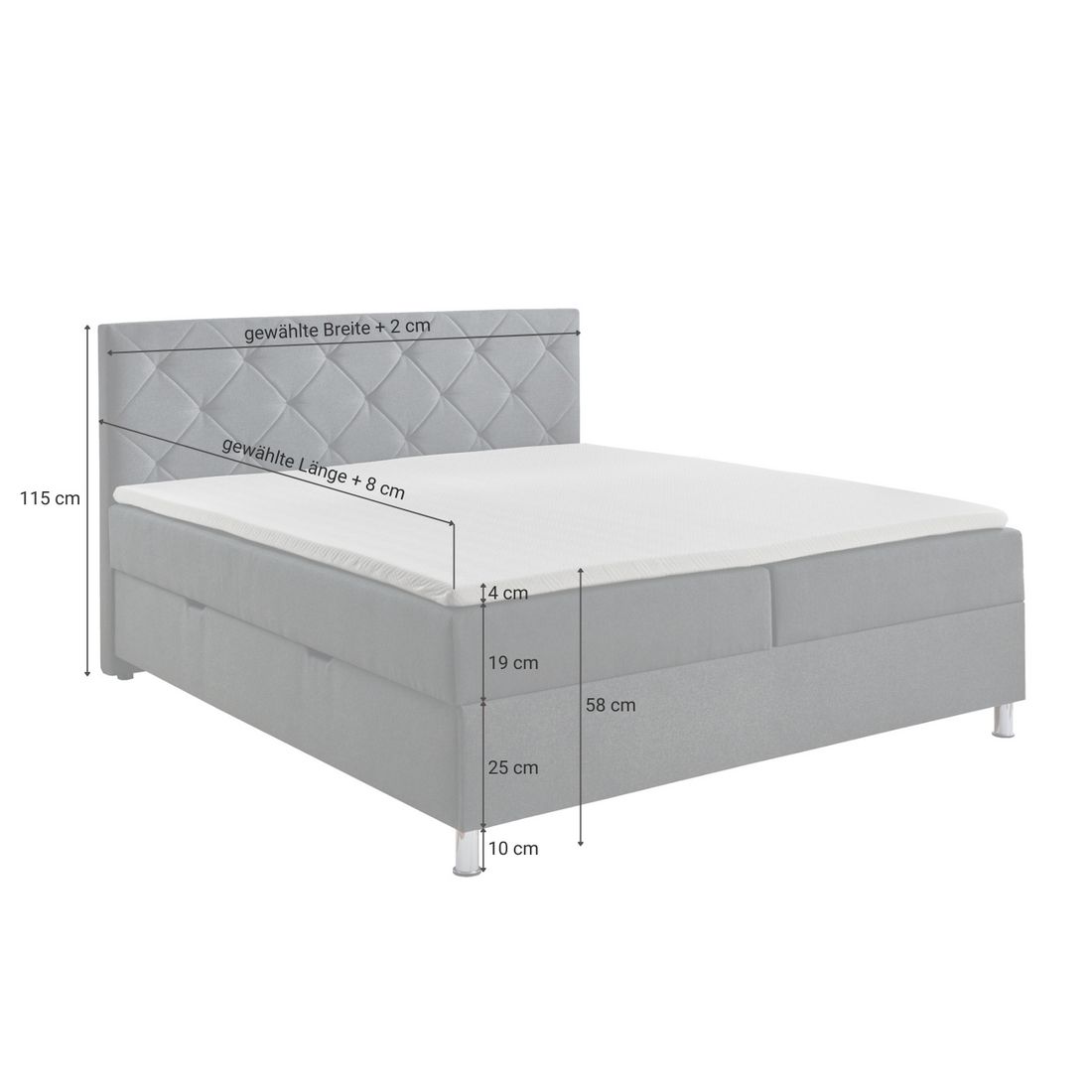 Bettkasten-Boxspringbett Arvin