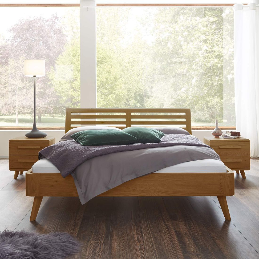 Bett Santa Rosa Eiche Massivholz