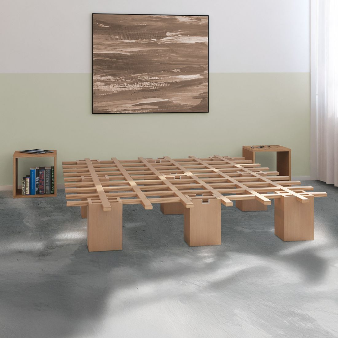 Tojo Bett System Buche Massivholz