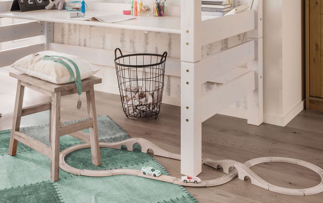 Maxi-Hochbett Kids Dreams Kiefer Massivholz mit Lattenrost