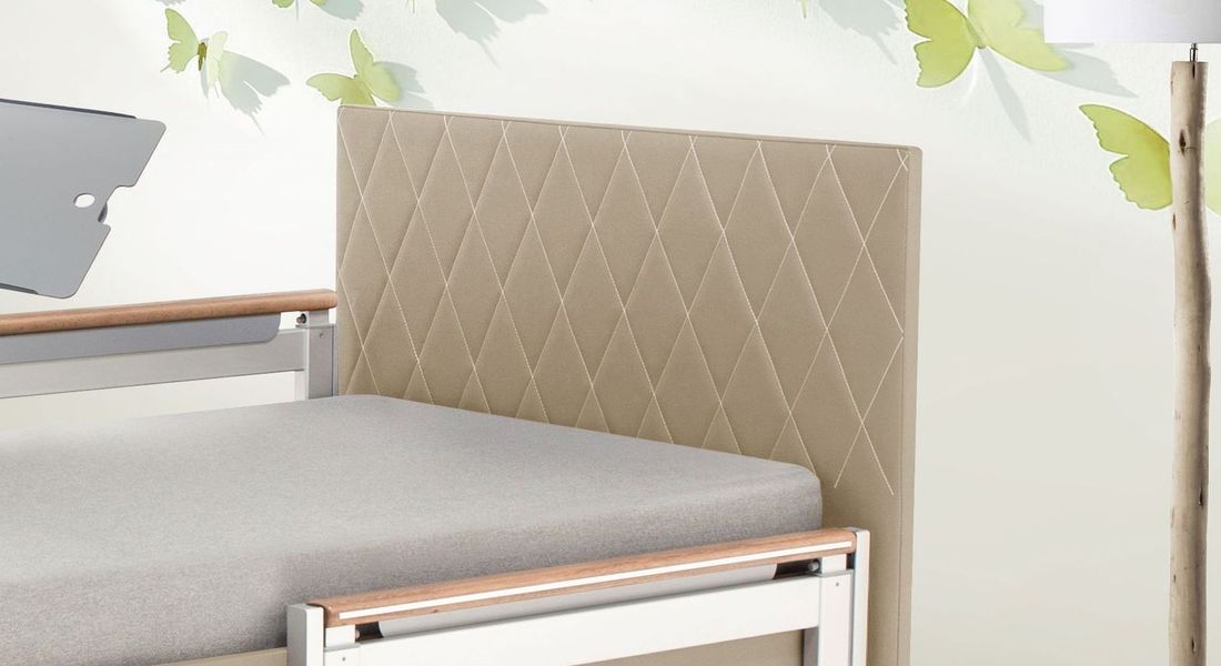 Komfortbett mit Pflegebett-Funktion Borkum Kunstleder mit Tellerrost