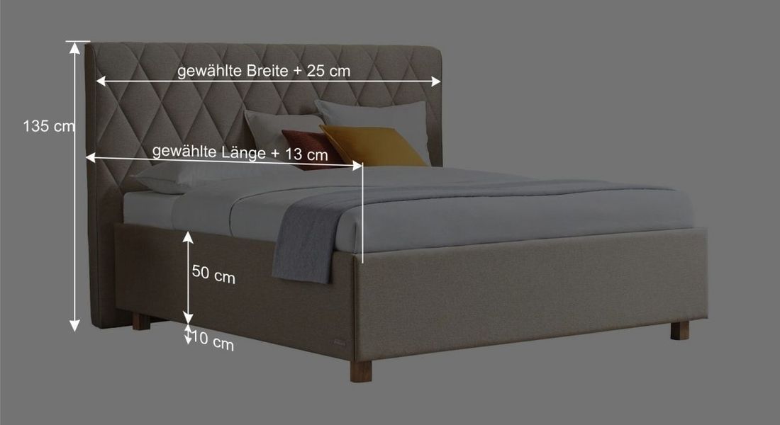 SCHLARAFFIA Polsterbett Marylin Komfort Microvelours/Webstoff mit Bettkasten und Lattenrost