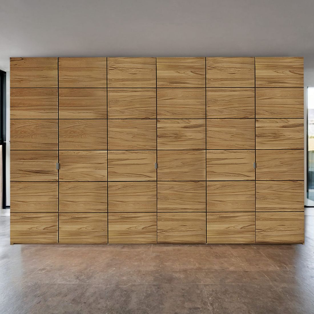 Drehtüren-Kleiderschrank Karan Kernbuche Massivholz H 216cm