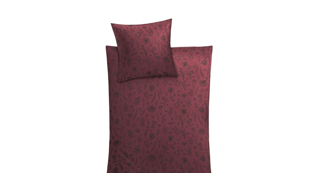 Kleine Wolke Mako-Satin-Bettwäsche Lisse Rot