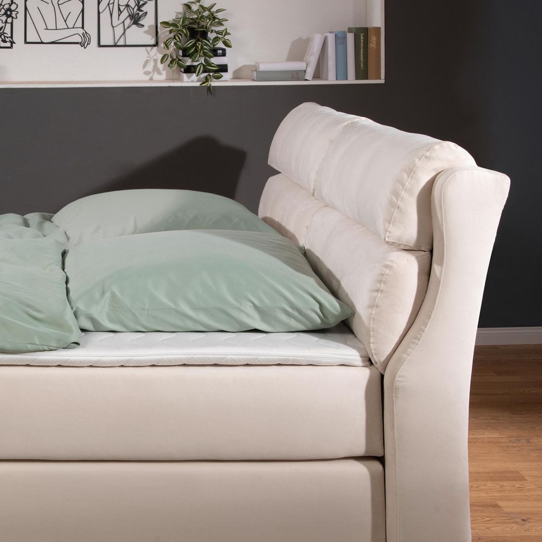 Polsterbett Cremona Microvelours mit Bettkasten