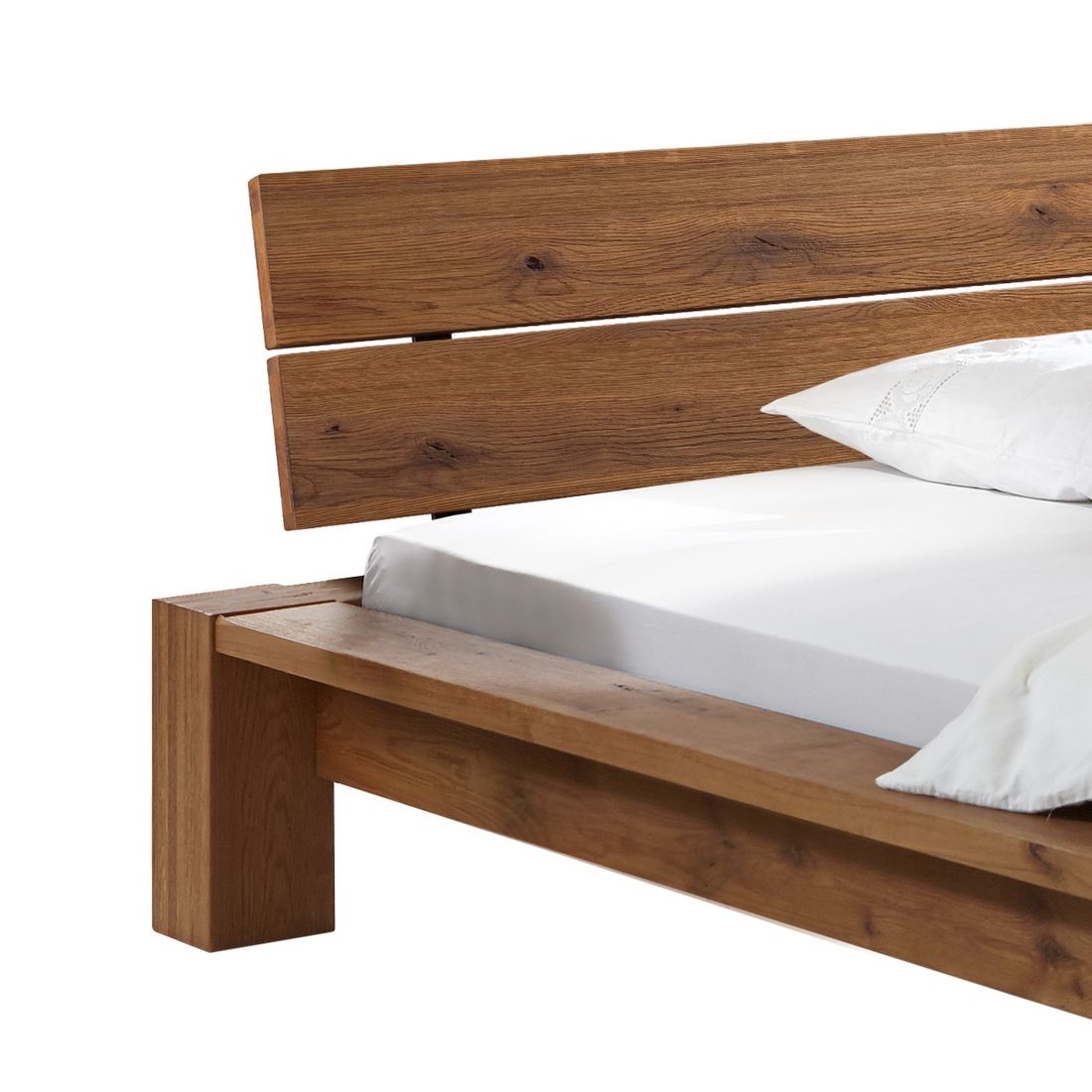 Bett Navia Komfort Wildeiche Massivholz