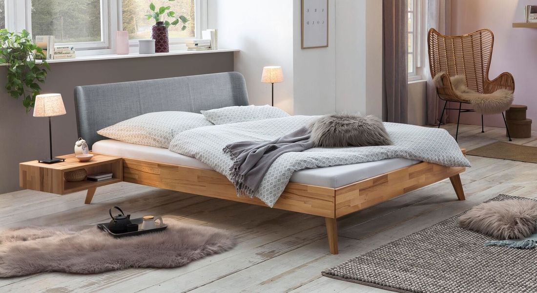 Bett Akana Kernbuche Massivholz