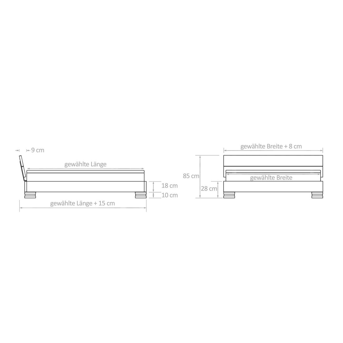 Boxspringbett Mexiana Wildeiche Massivholz