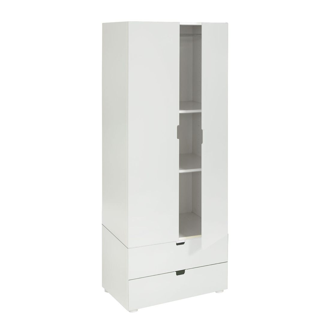 Drehtüren-Kleiderschrank Kids Town Buche teilmassiv mit Schubladen 70x175cm