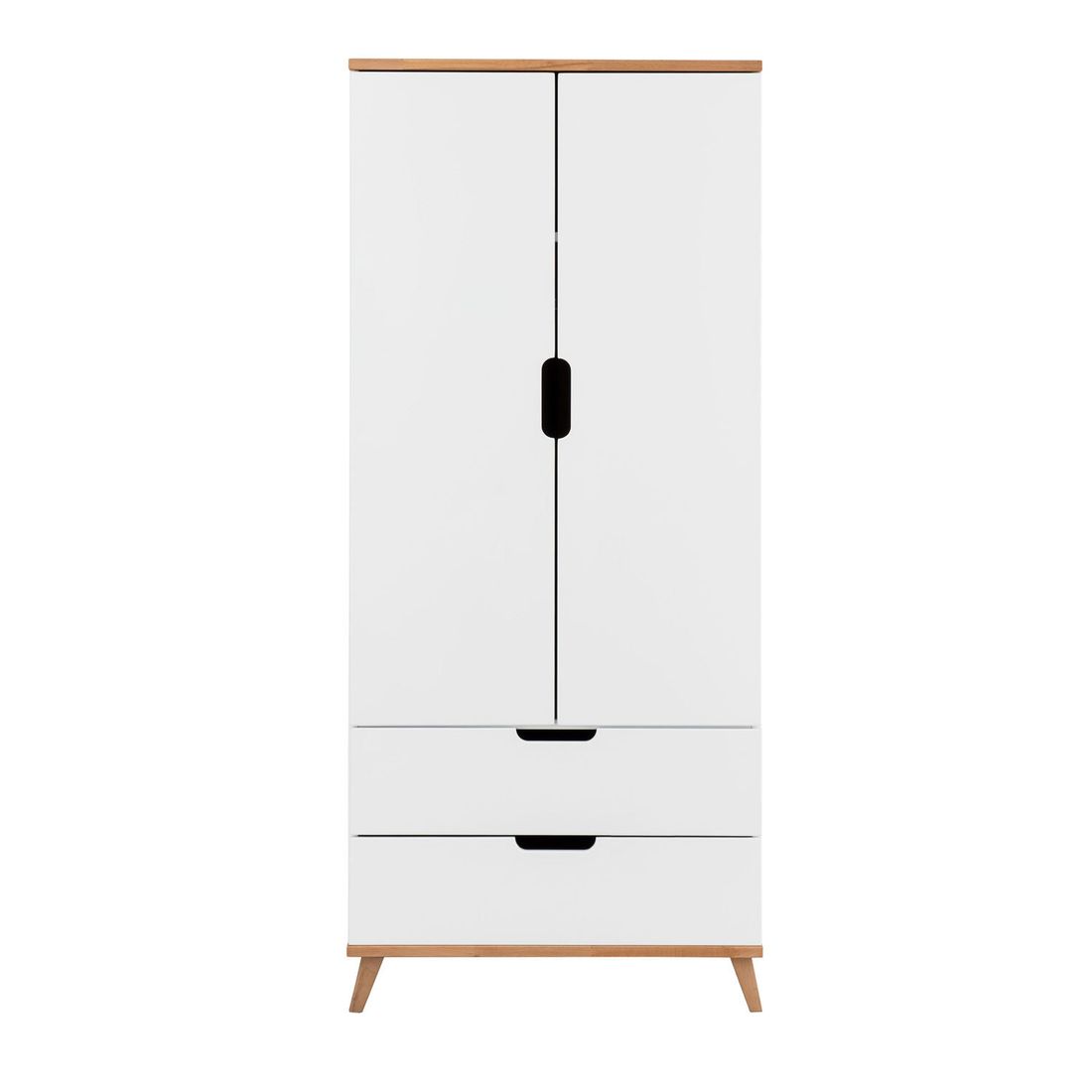 Drehtüren-Kleiderschrank Kids Nordic mit Schubladen