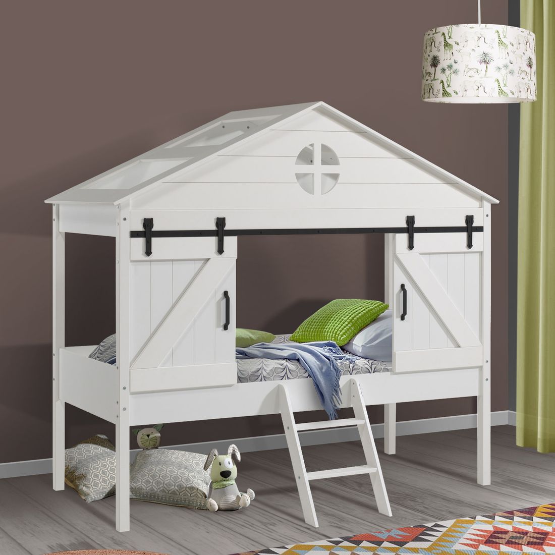 Hausbett Spielscheune 90x200cm