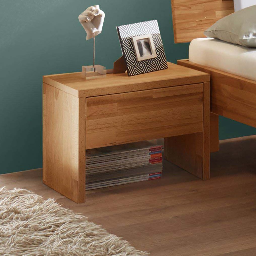 Nachttisch Varion Kernbuche Massivholz H 35cm