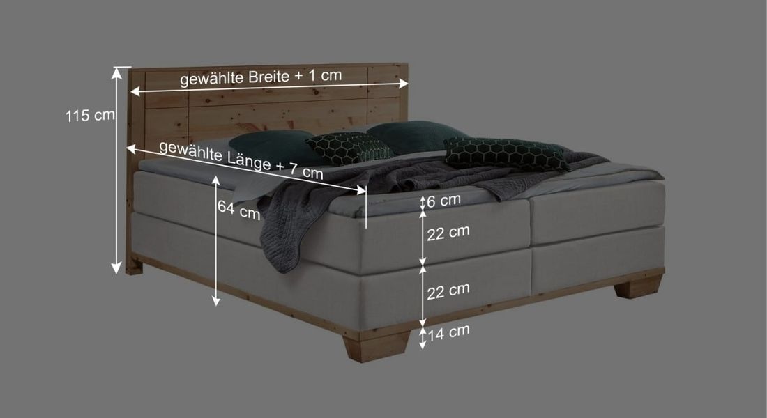 Boxspringbett Sinestra Zirbe Massivholz