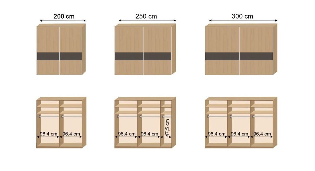 Schwebetüren-Kleiderschrank Atakama