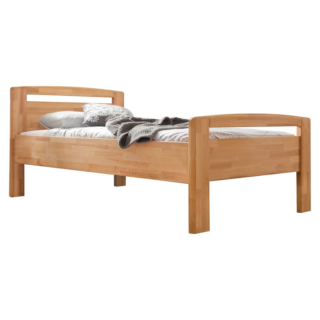 Seniorenbett Luise Komfort Kernbuche Massivholz