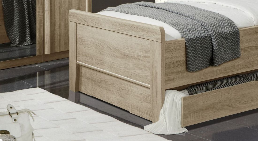 Seniorenbett Palmira Komfort Eiche Dekor mit Schubkasten