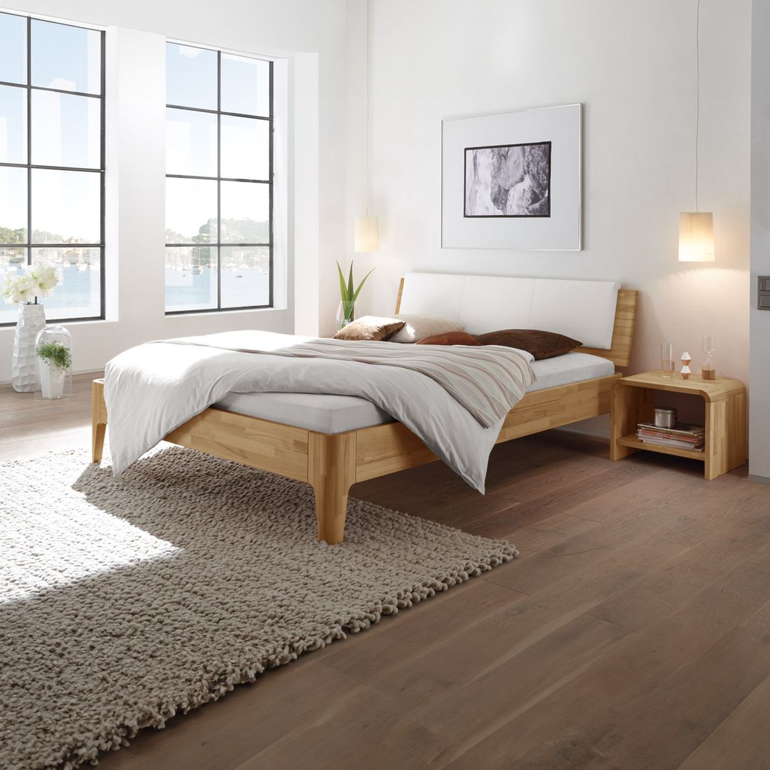 Bett Florina Kernbuche Massivholz