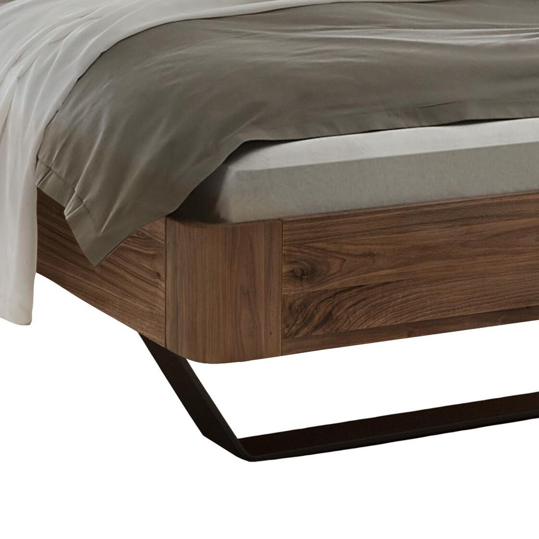 Bett Livian Nussbaum Massivholz