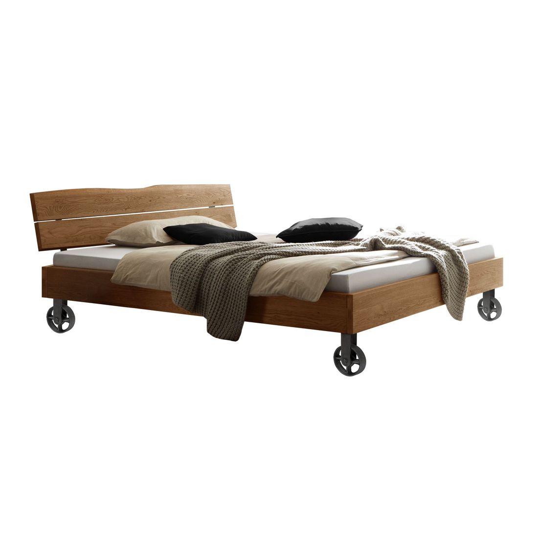 Bett Rivoche Wildeiche Massivholz
