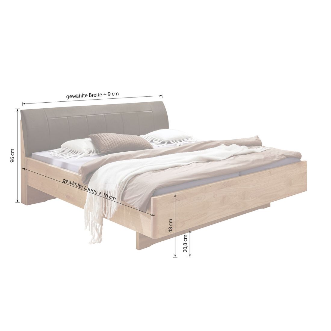 Bett Dario Komfort Erle Dekor