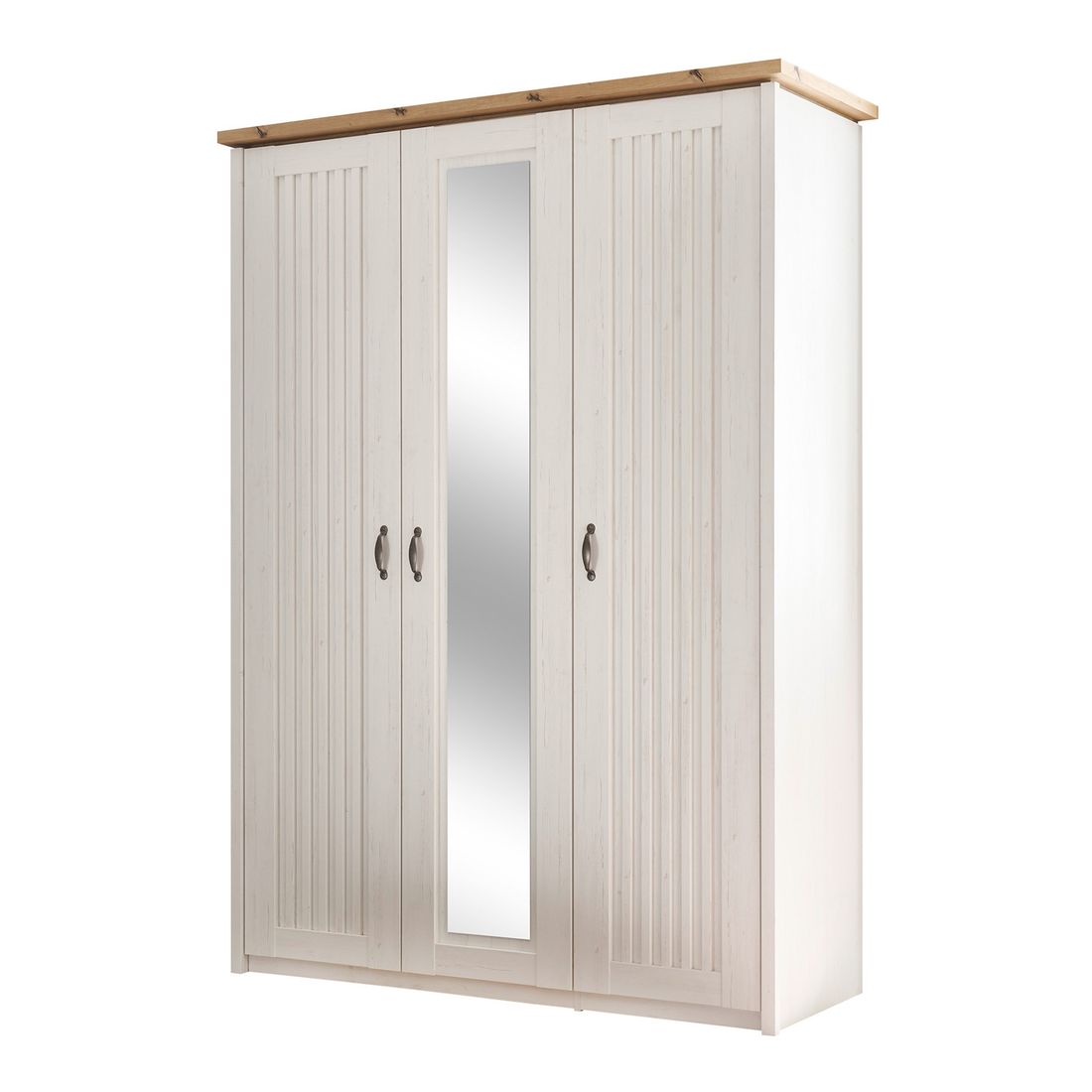Drehtüren-Kleiderschrank Albin mit Spiegel