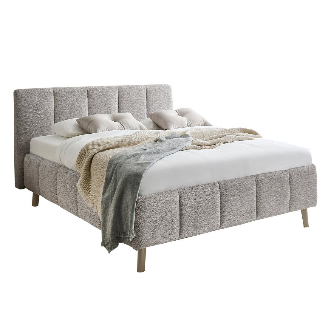 Polsterbett Malven Komfort Bouclé