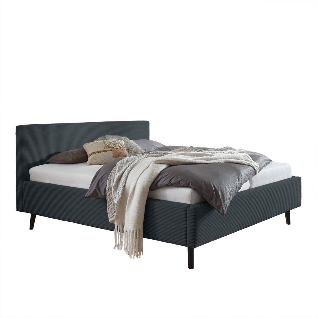 HOMELIV. Polsterbett Calypso Komfort Cord mit Bettkasten und Lattenrost