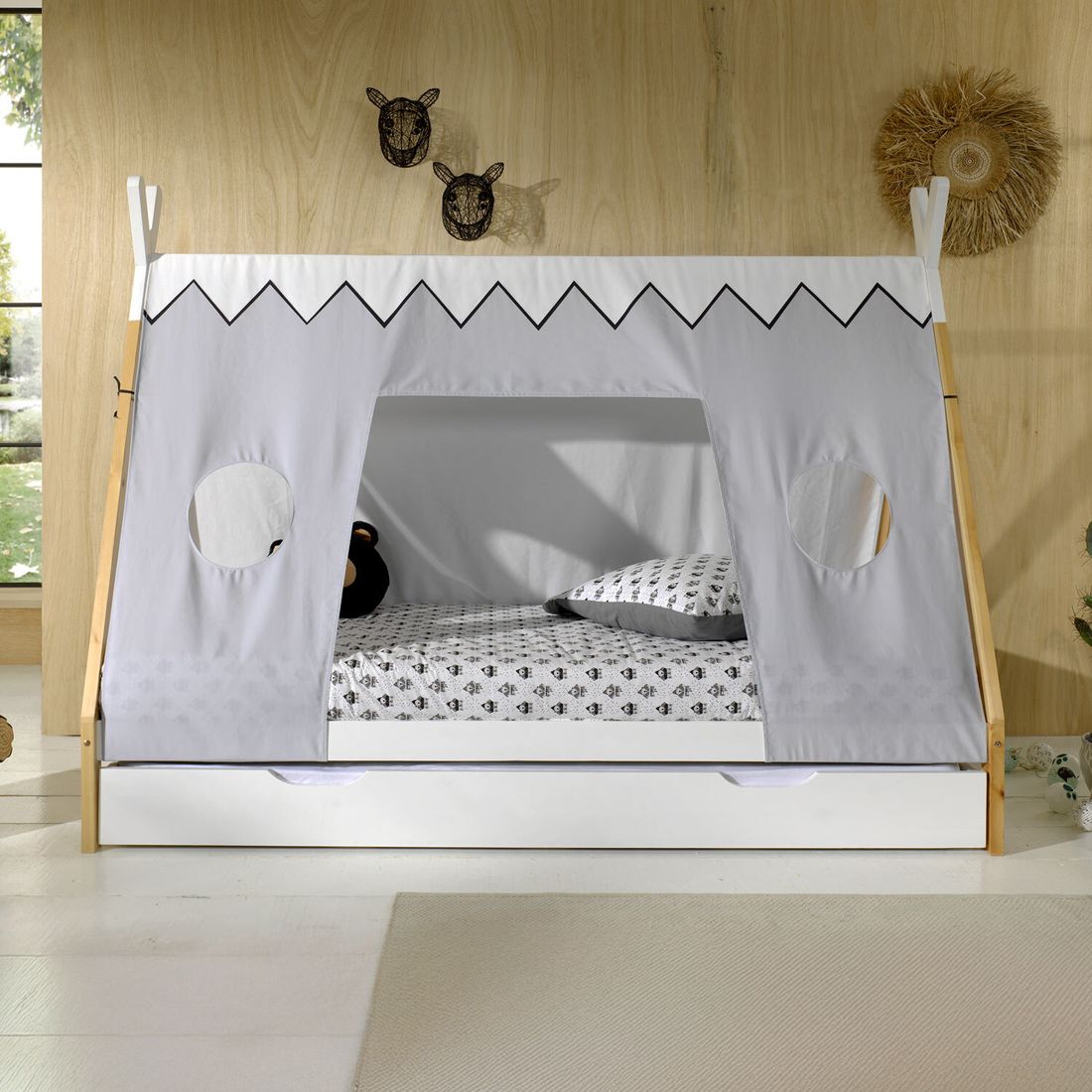 Bett Kids Delight Tipi Kiefer Massivholz mit Lattenrost