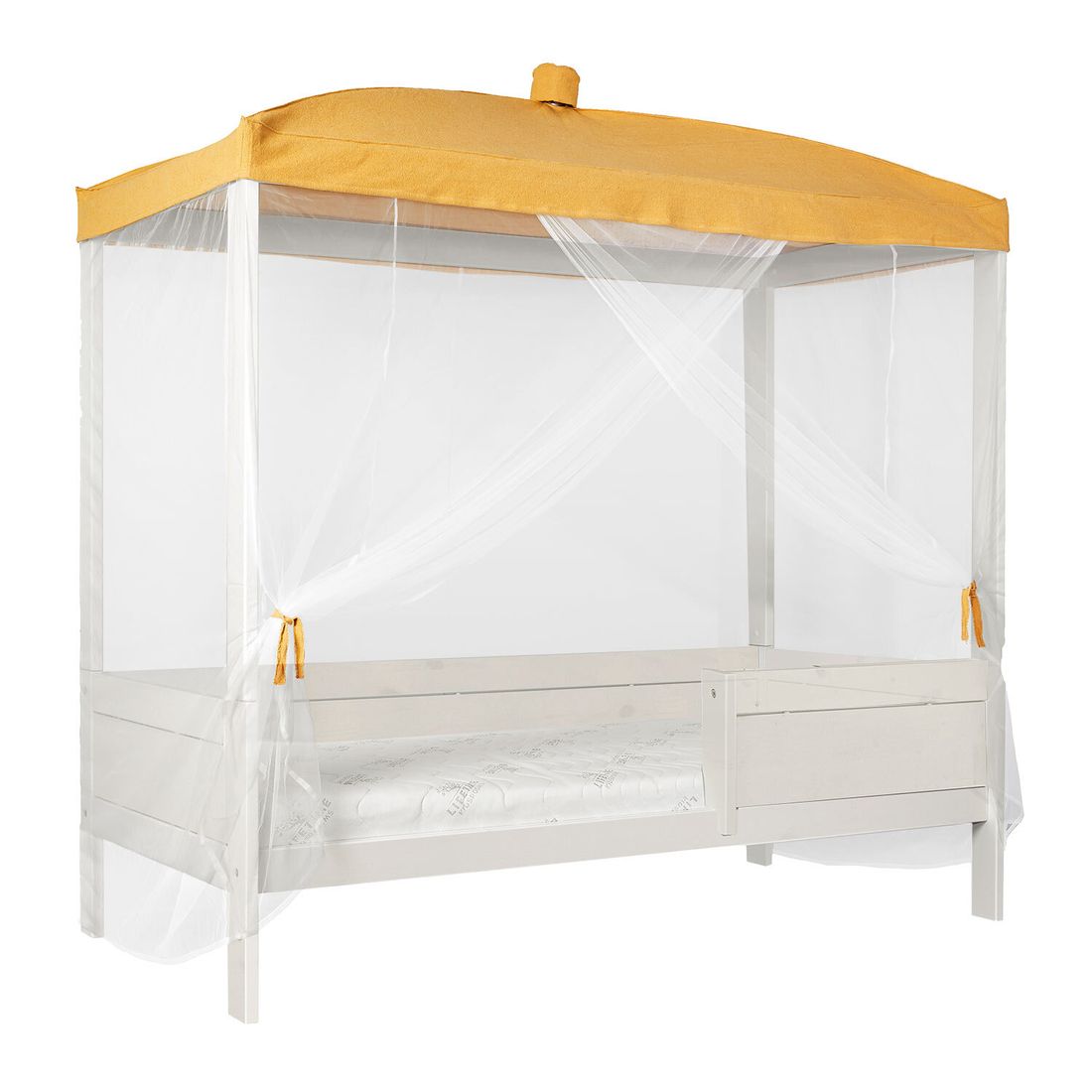 LIFETIME Himmelbett Honey Glow Kiefer Massivholz mit Lattenrost