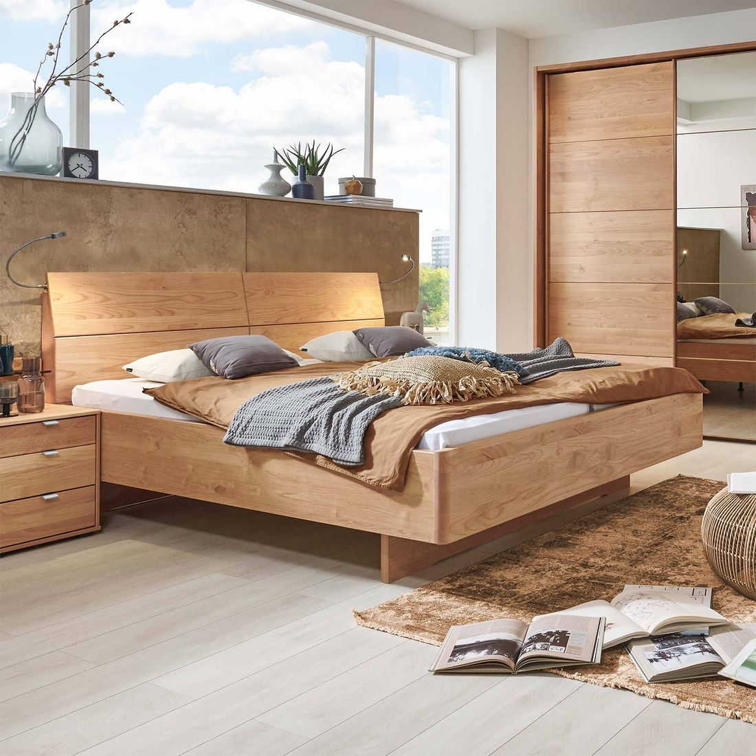 Doppelbett Nuria Komfort Erle Dekor