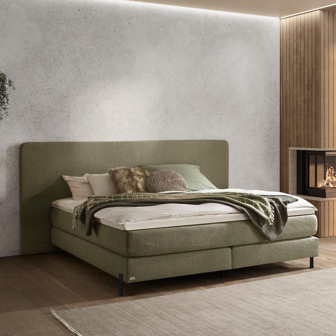 Boxspringbett Siven Strukturstoff