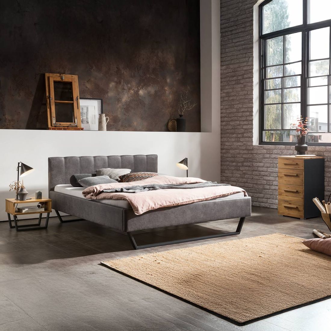 Polsterbett Ingul Komfort Microvelours