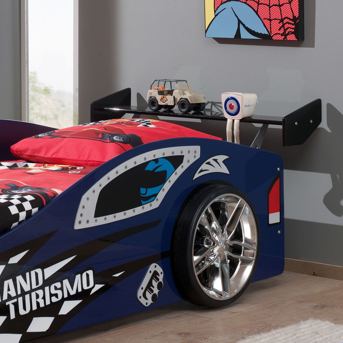 Autobett Hero blau mit Lattenrost